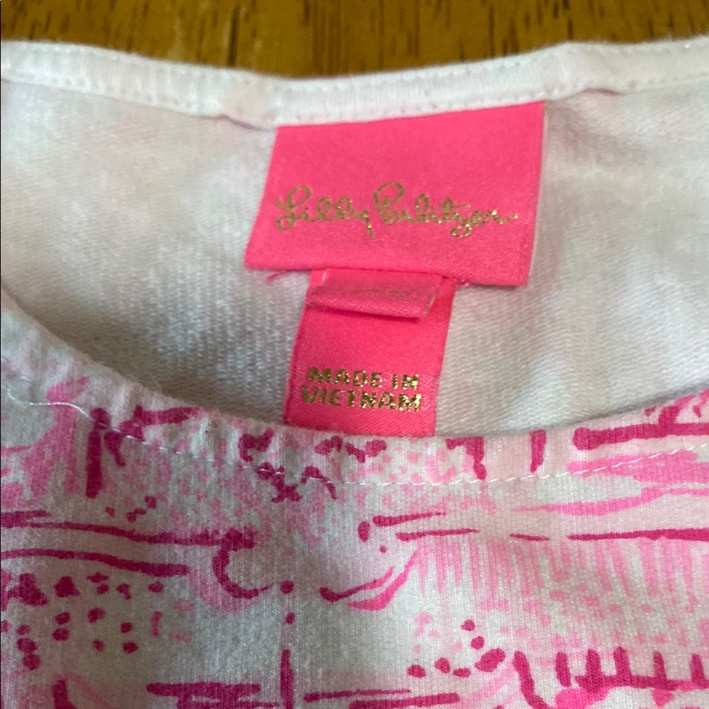Lilly Pulitzer Vibrant Pink and White Blouse